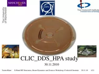 CLIC_DDS_HPA study