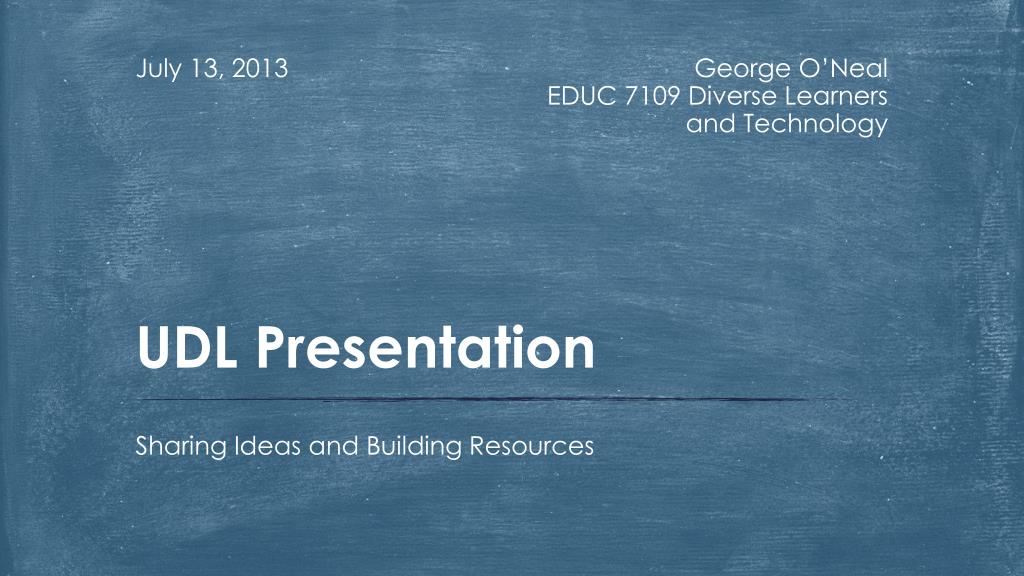 PPT - UDL Presentation PowerPoint Presentation, free download - ID:5935830