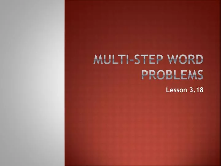 multi step word problems
