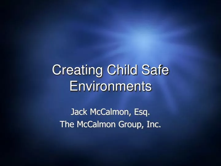 creating child safe environments