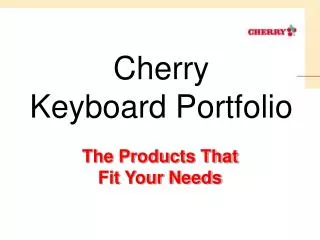 Cherry Keyboard Portfolio