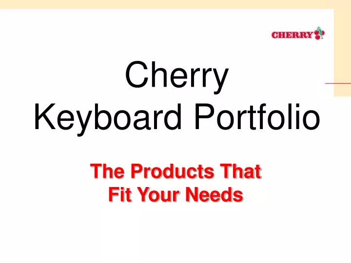 cherry keyboard portfolio