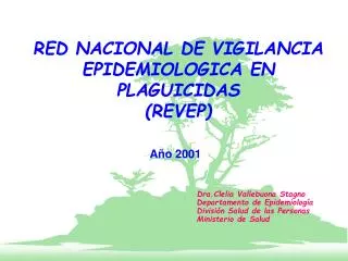 re d nacional de vigilancia epidemiologica en plaguicidas re vep