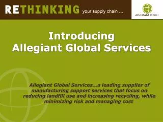 Introducing Allegiant Global Services