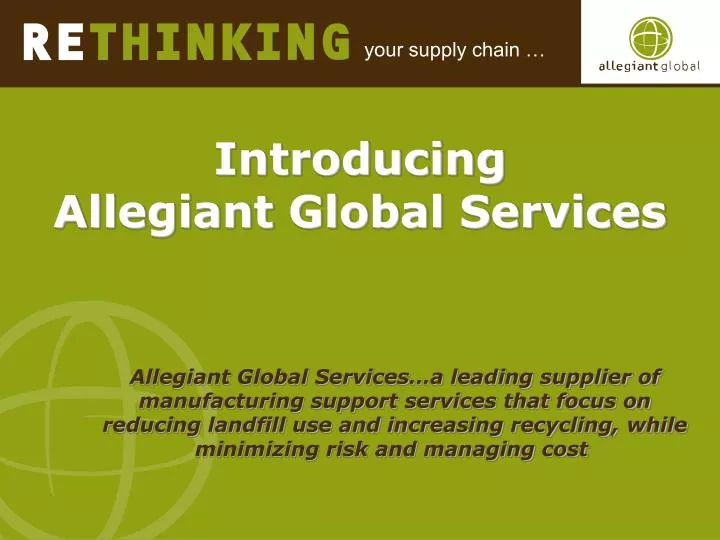 introducing allegiant global services