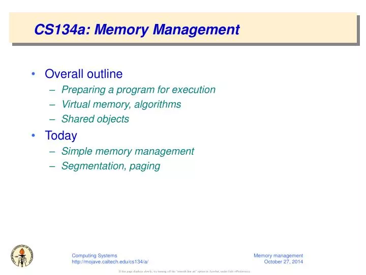 cs134a memory management