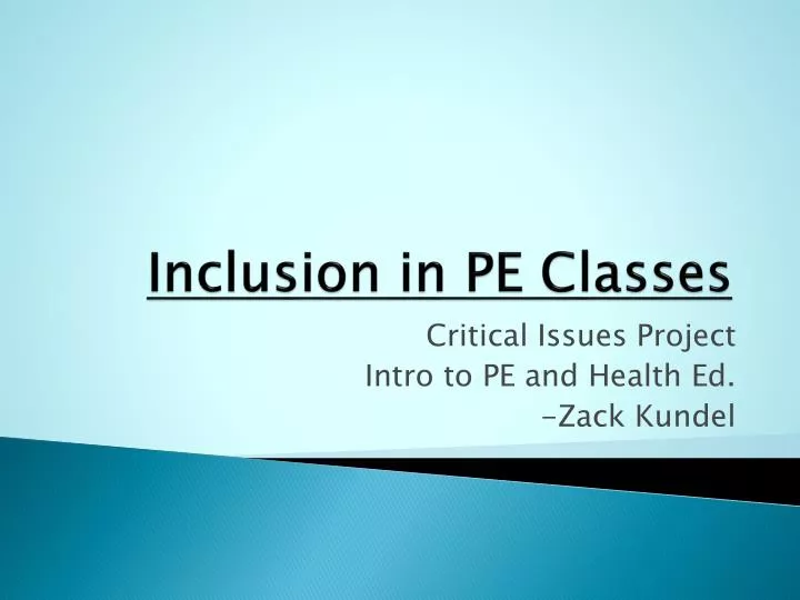 inclusion in pe classes