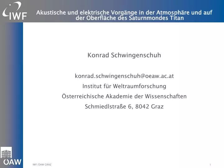 akustische und elektrische vorg nge in der atmosph re und auf der oberfl che des saturnmondes titan