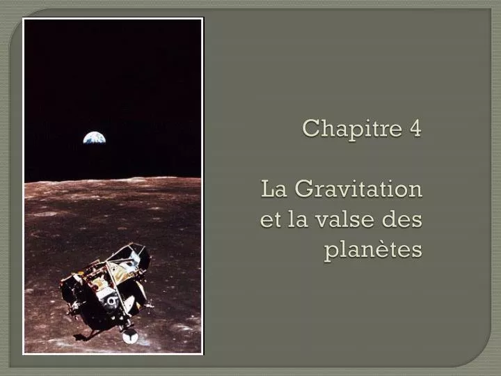 chapitre 4 la gravitation et la valse des plan tes