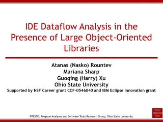 IDE Dataflow Analysis in the Presence of Large Object-Oriented Libraries