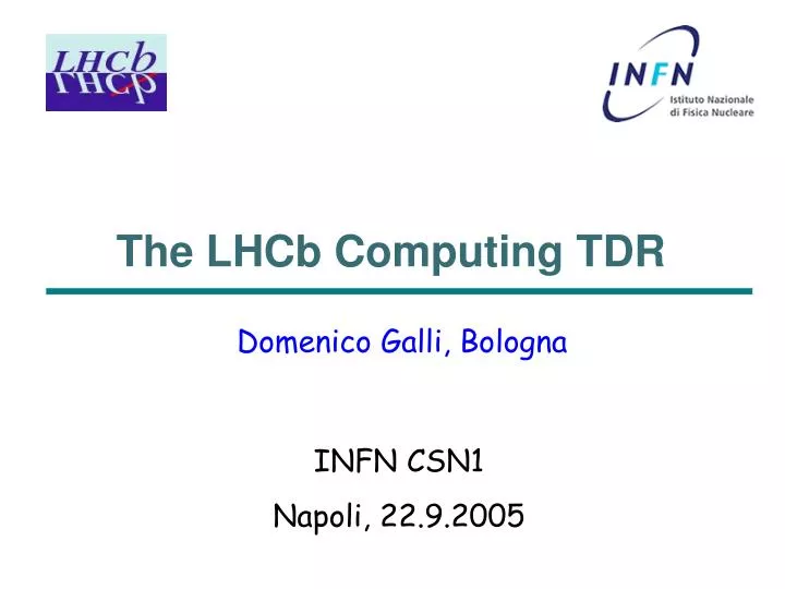 the lhcb computing tdr