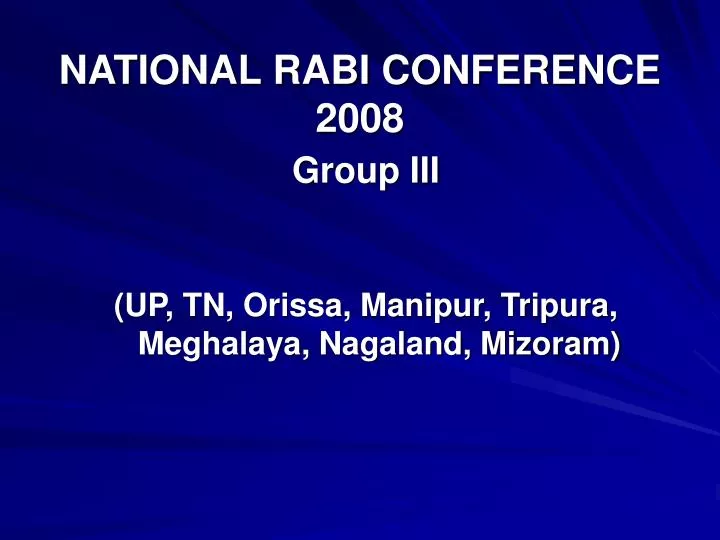 national rabi conference 2008