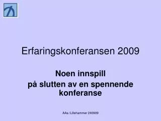 erfaringskonferansen 2009