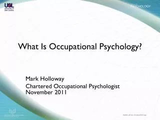 What Is Occupational Psychology?