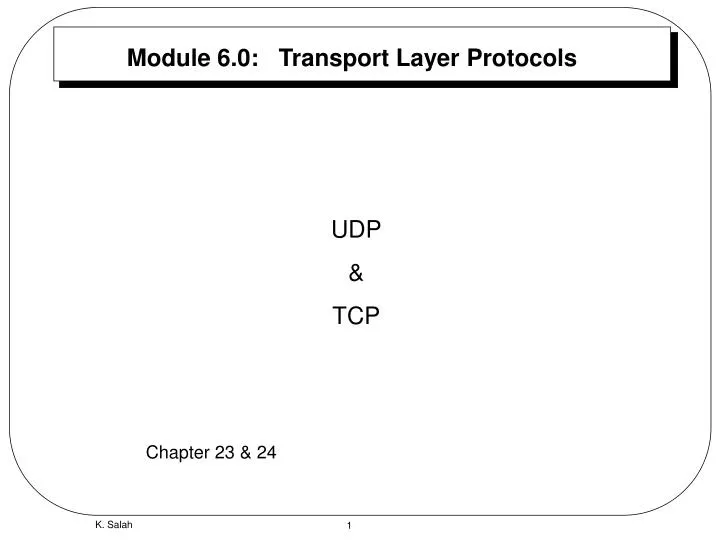 module 6 0 transport layer protocols