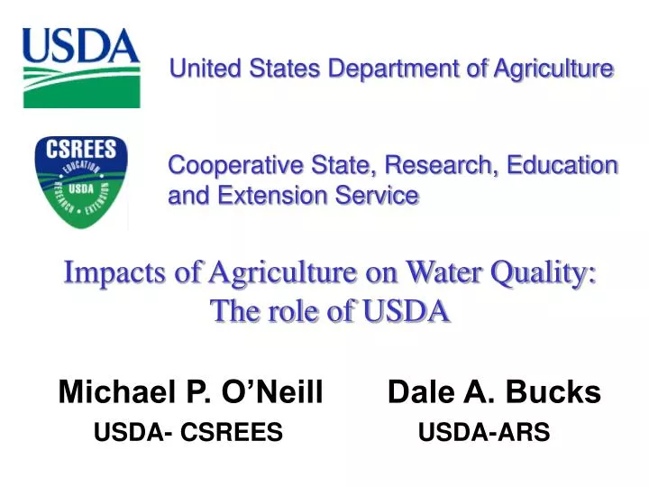 impacts of agriculture on water quality the role of usda