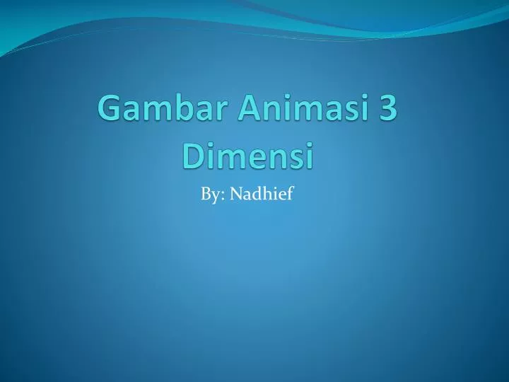 gambar animasi 3 dimensi