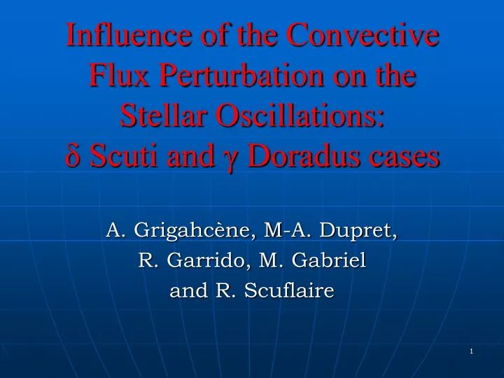 influence of the convective flux perturbation on the stellar oscillations scuti and doradus cases