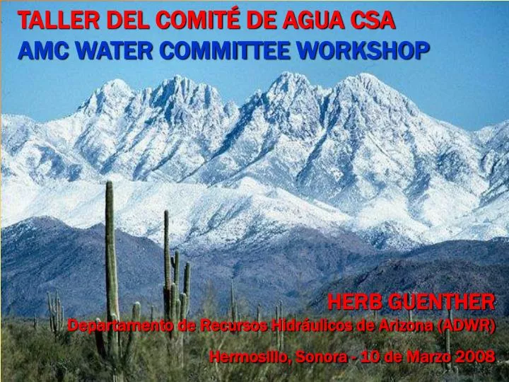taller del comit de agua csa amc water committee workshop
