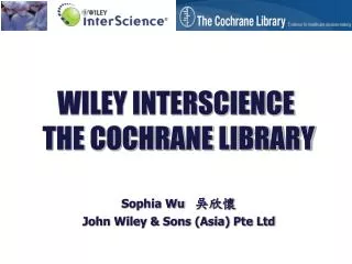 WILEY INTERSCIENCE THE COCHRANE LIBRARY