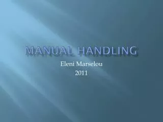 manual handling
