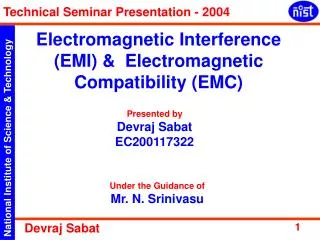 Electromagnetic Interference (EMI) &amp; Electromagnetic Compatibility (EMC)