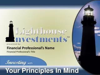 Investing with Your Principles In Mind