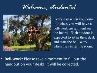 Welcome, students!
