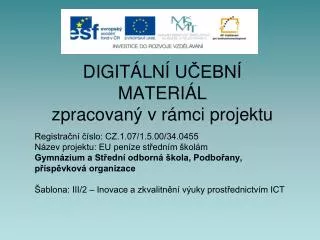 digit ln u ebn materi l zpracovan v r mci projektu