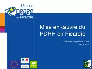 mise en uvre du pdrh en picardie