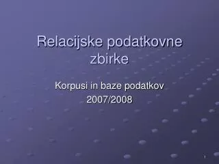 relacijske podatkovne zbirke