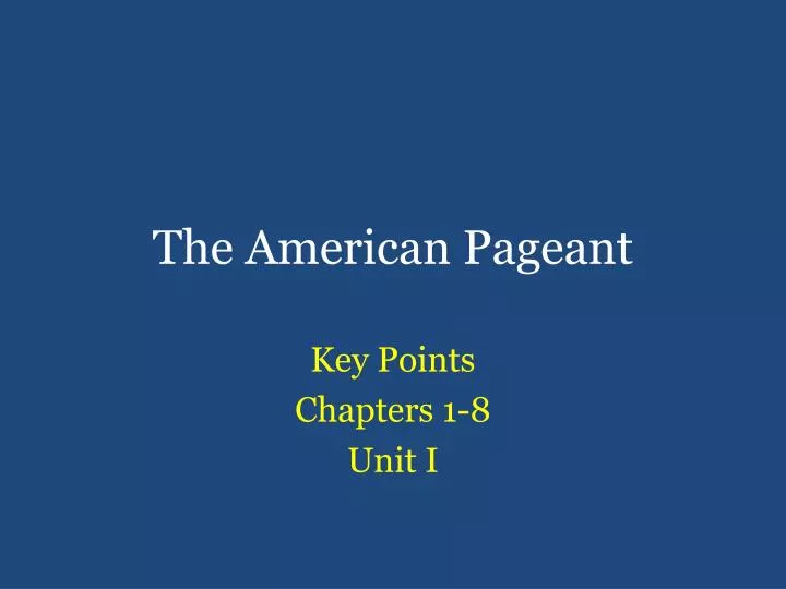 the american pageant