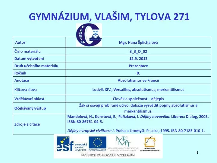 gymn zium vla im tylova 271