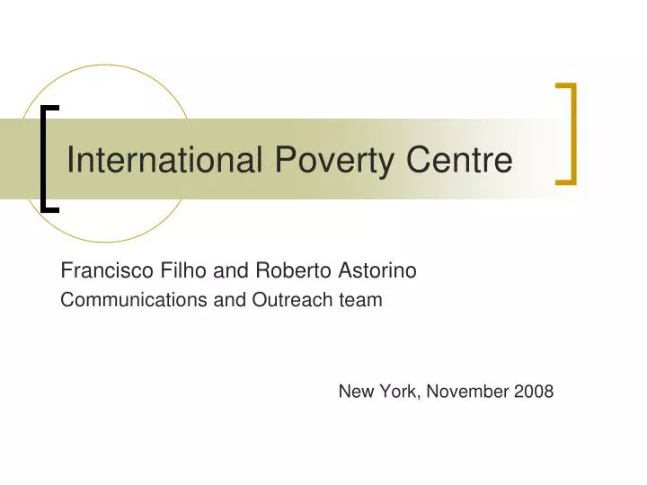 international poverty centre