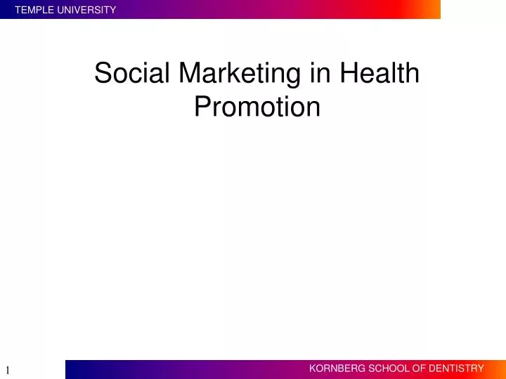 social marketing in health promotion