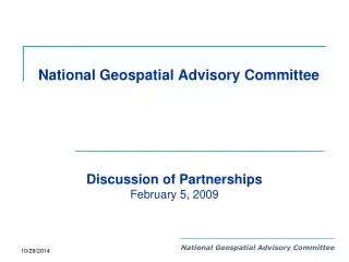 National Geospatial Advisory Committee