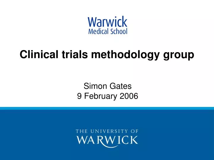 clinical trials methodology group