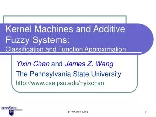 Kernel Machines and Additive Fuzzy Systems: Classification and Function Approximation