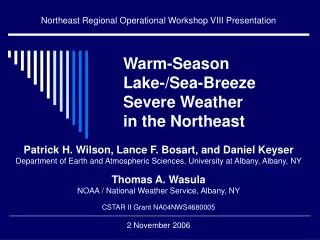 Warm-Season Lake-/Sea-Breeze Severe Weather in the Northeast