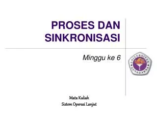 proses dan sinkronisasi