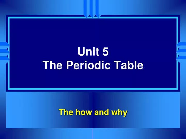 unit 5 the periodic table