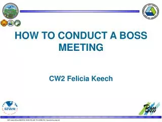HOW TO CONDUCT A BOSS MEETING