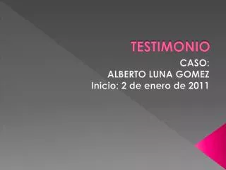 testimonio