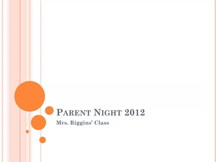 parent night 2012