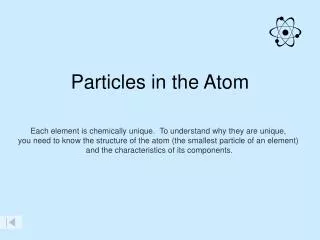 Particles in the Atom