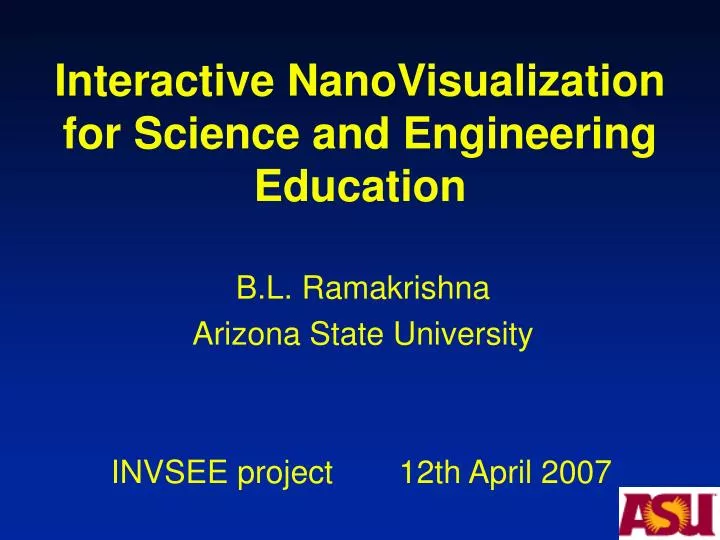 interactive nanovisualization for science and engineering education