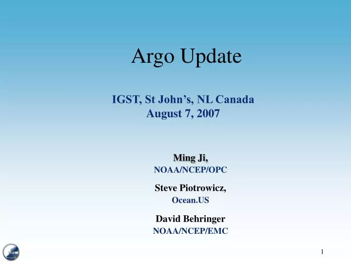 argo update
