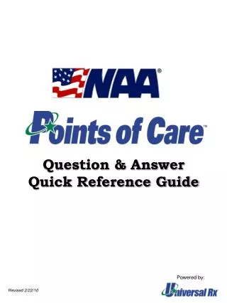Question &amp; Answer Quick Reference Guide