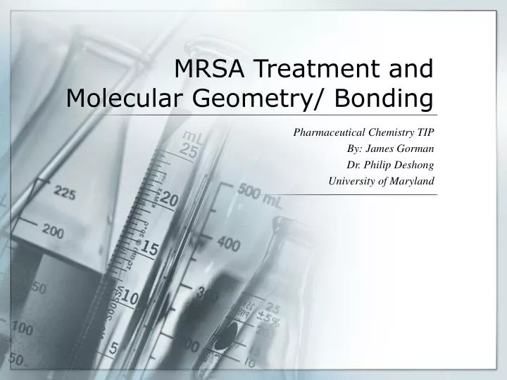 mrsa treatment and molecular geometry bonding