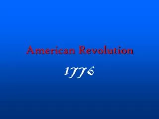 American Revolution